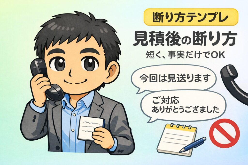 見積後の断り方（テンプレ）