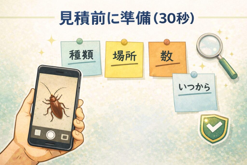 見積前に準備(30秒)