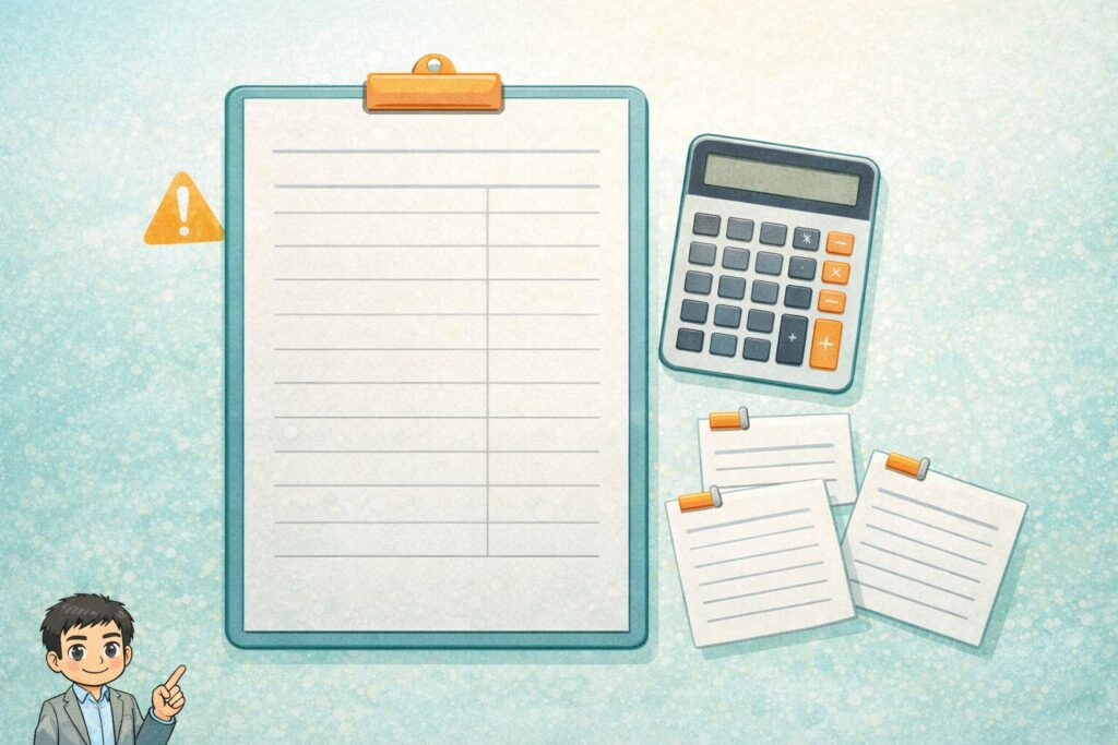 見積書の内訳テンプレ(この項目が“空欄”なら要注意)