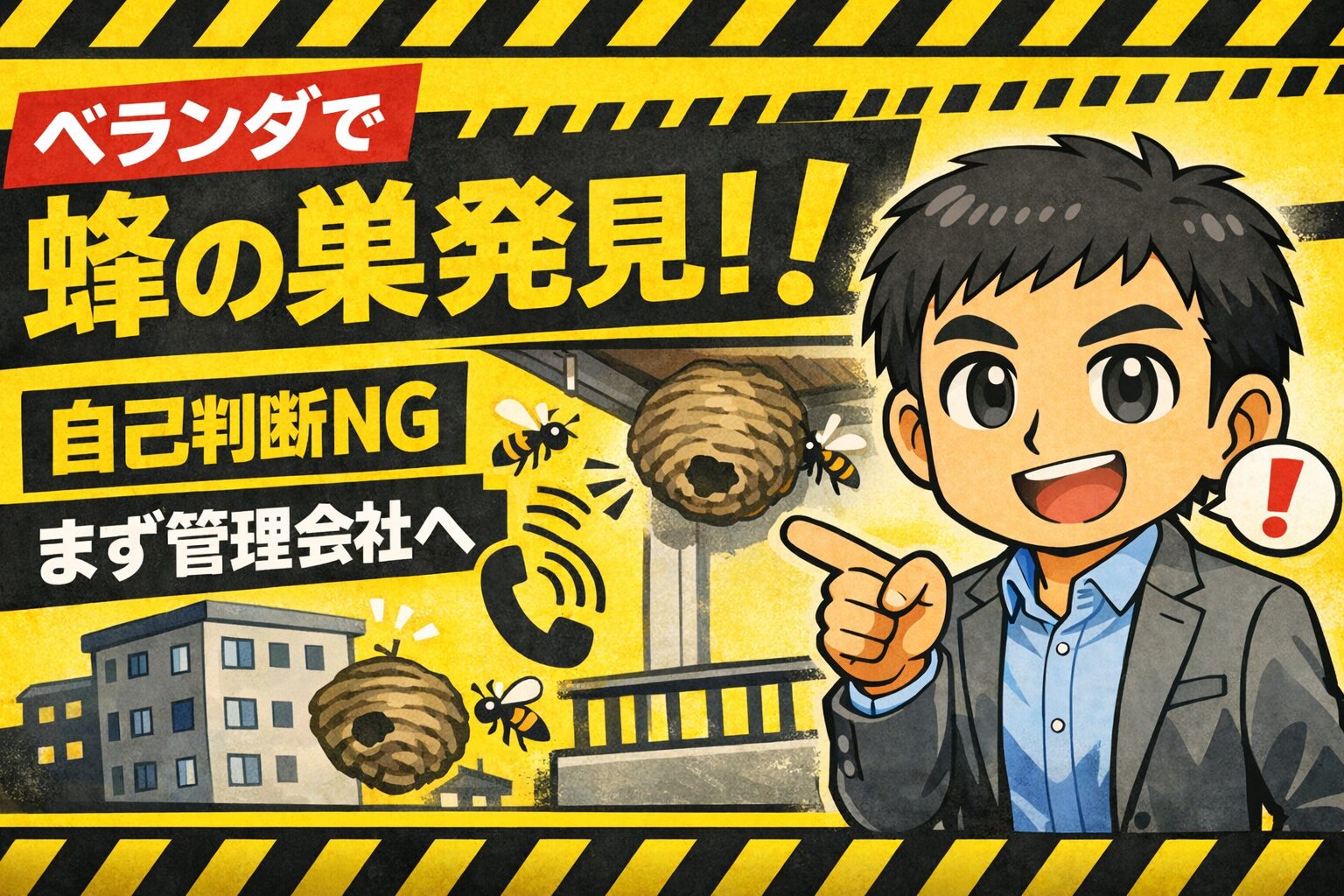 賃貸ベランダ蜂の巣駆除の費用は？管理会社への連絡や業者の選び方