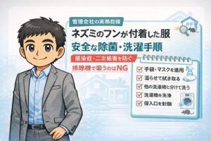 ネズミのフン服落とし方と洗濯時の注意点！洋服の除菌と除染
