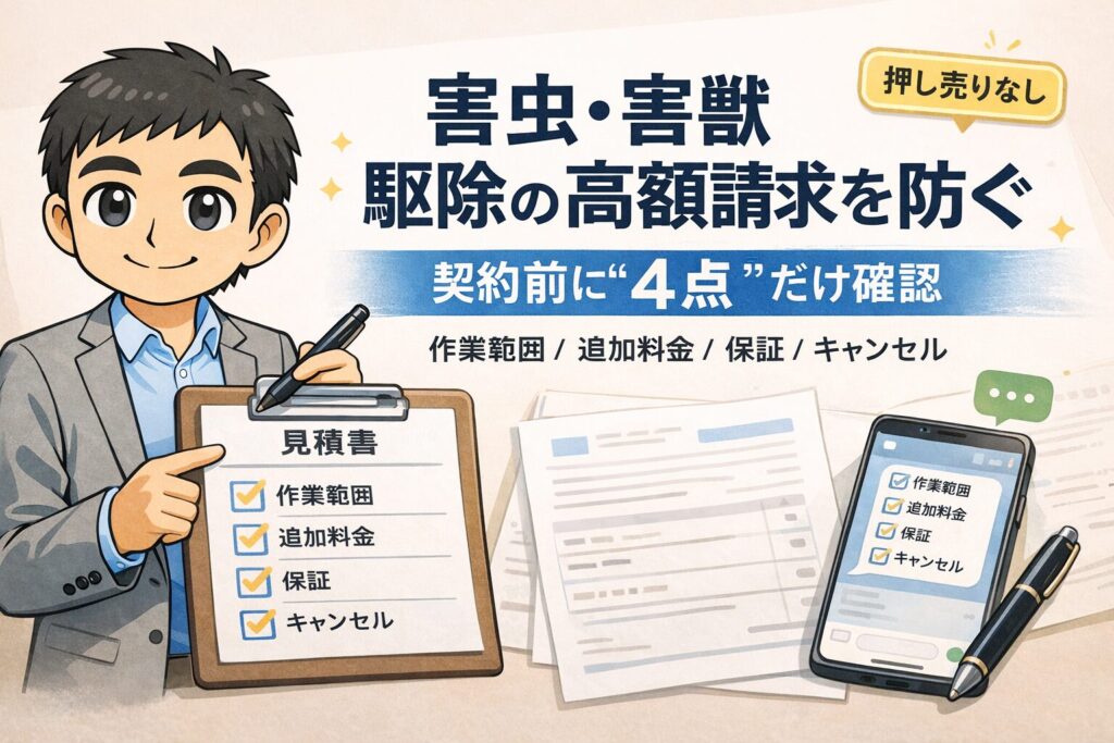 害虫・害獣駆除の高額請求を防ぐ