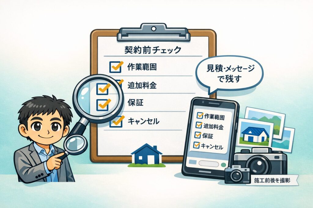 契約前チェック（これを確認できないなら一旦ストップ）