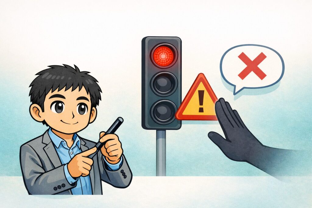 注意したいサイン（赤信号）