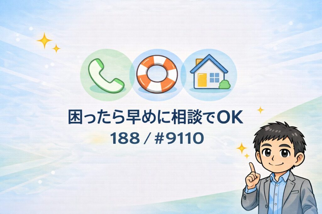 困ったときの相談先(早めに切り替えてOK)