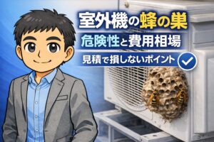 室外機蜂の巣エアコンつけても大丈夫知恵袋と業者の駆除費用
