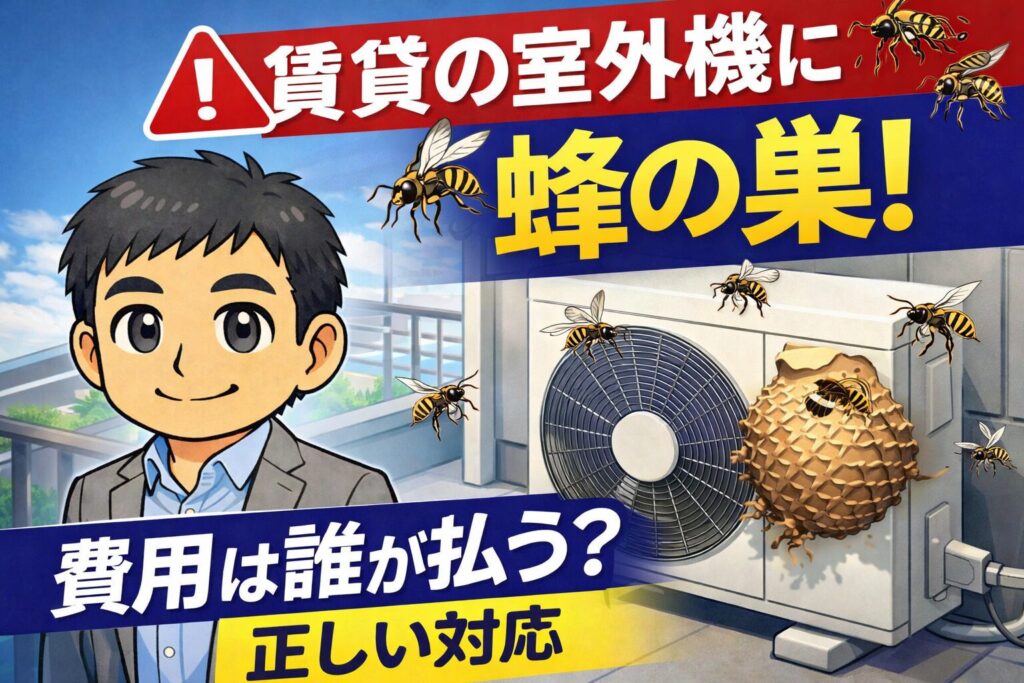 賃貸室外機蜂の巣の費用負担は？大家さんへの連絡と正しい対応