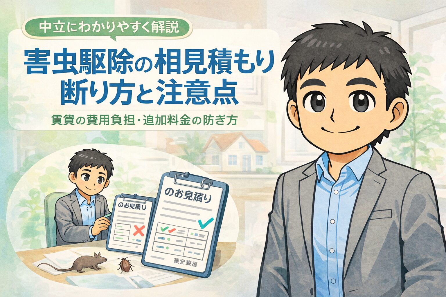 害虫駆除相見積もり断り方と賃貸害虫駆除費用負担の注意点