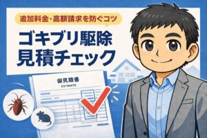 ゴキブリ駆除見積チェックのコツと料金相場