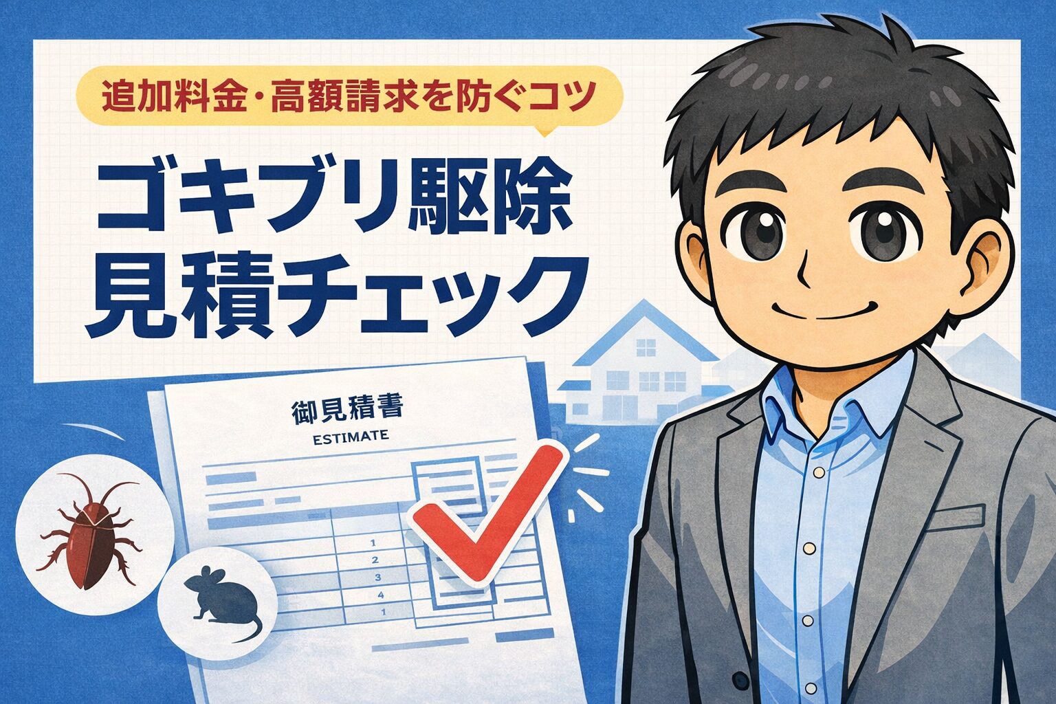 ゴキブリ駆除見積チェックのコツと料金相場