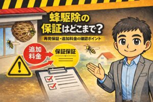蜂駆除保証どこまで？再発時の無償範囲と費用相場を解説