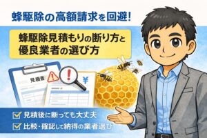 蜂駆除見積後断り方は?高額請求を避ける業者比較のコツ