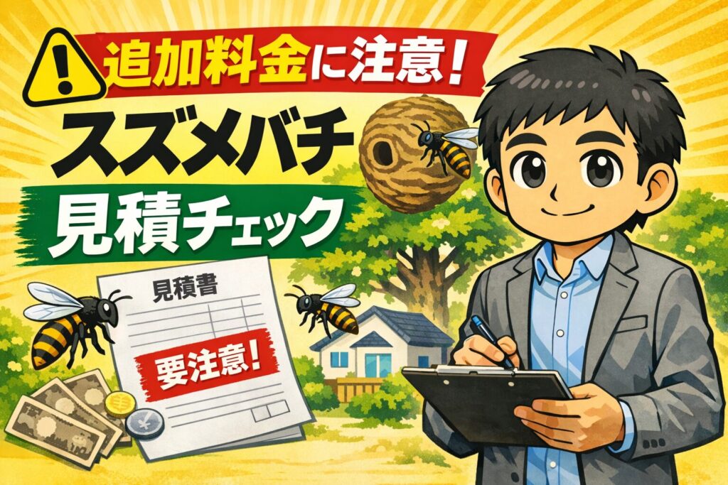 庭師スズメバチ対策の注意点とスズメバチ駆除費用の見積もりのコツ