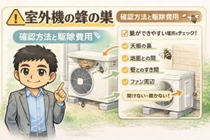 室外機蜂の巣確認方法と安全な駆除の費用相場や業者選びのコツ