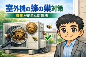 室外機蜂の巣対策の費用や予防は?確認方法と防虫ネットのコツ