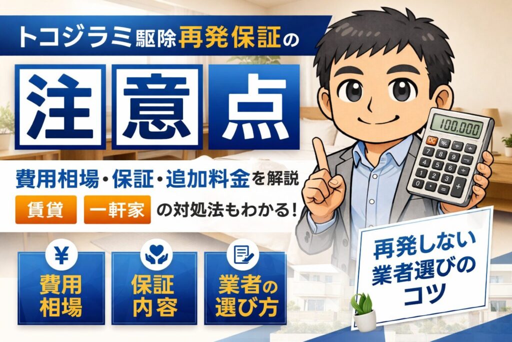 トコジラミ駆除保証再発を防ぐ費用相場と業者の選び方