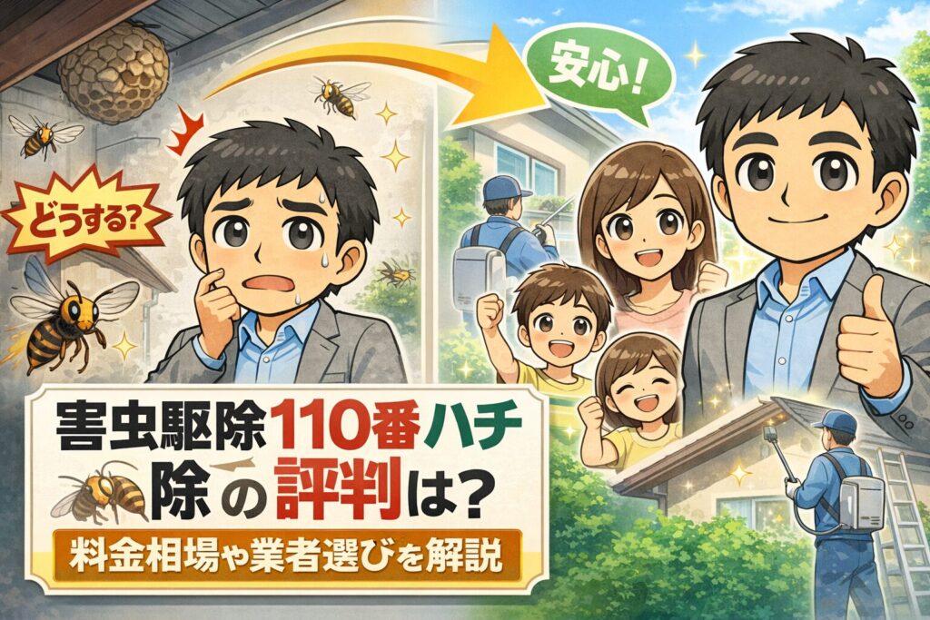 害虫駆除110番ハチ駆除の評判は？料金相場や業者選びを解説