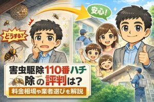 害虫駆除110番ハチ駆除の評判は？料金相場や業者選びを解説