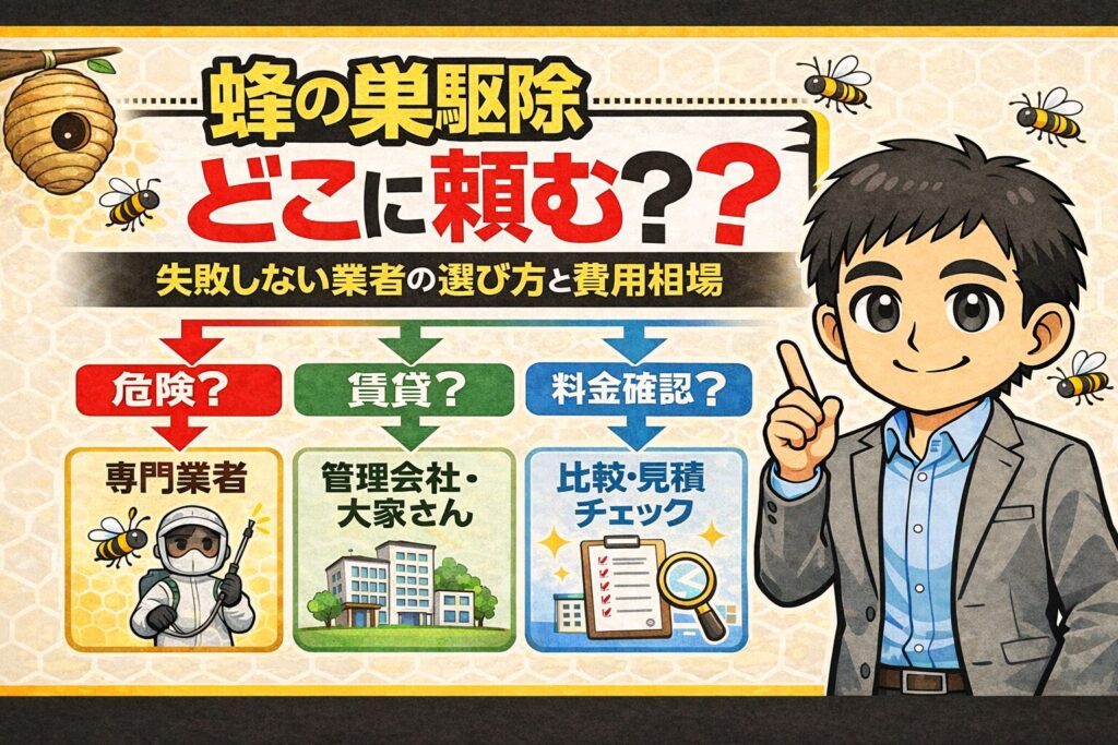 蜂の巣駆除どこに頼む？失敗しない業者の選び方と費用相場