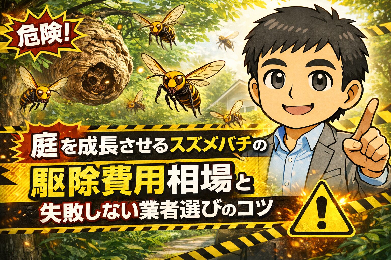 庭を成長させるスズメバチの駆除費用相場と失敗しない業者選びのコツ