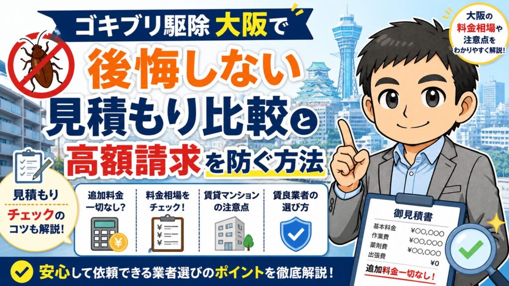 ゴキブリ駆除大阪で後悔しない見積もり