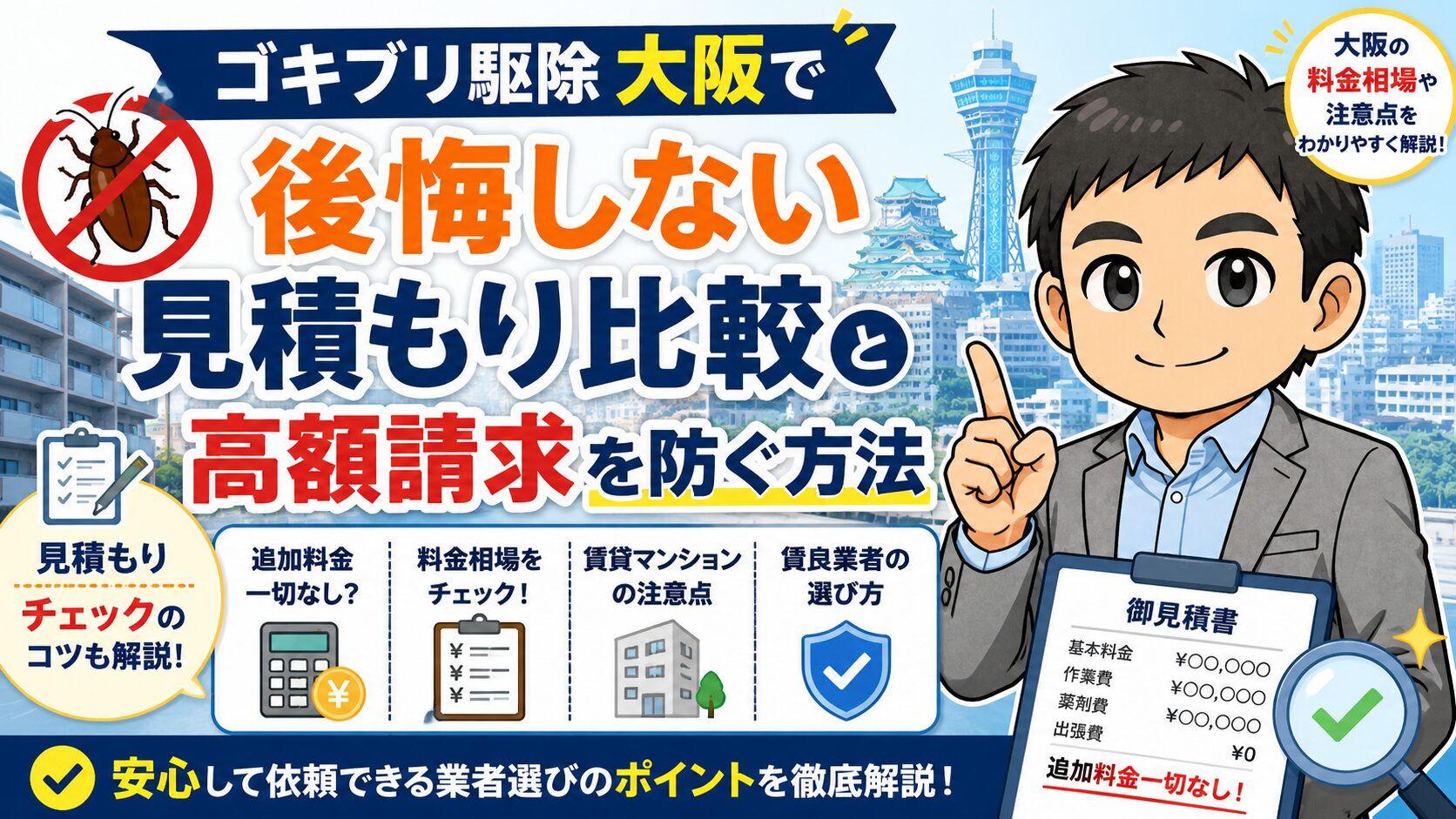 ゴキブリ駆除大阪で後悔しない見積もり