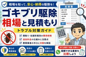 ゴキブリ駆除相場の目安は