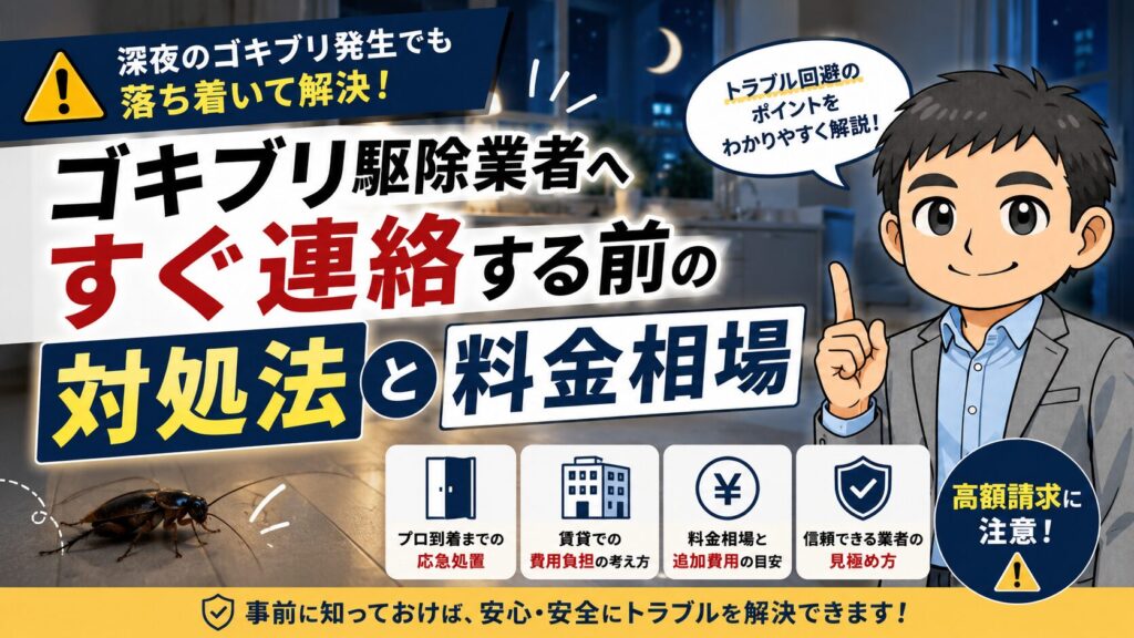 ゴキブリ駆除業者へすぐ連絡する前