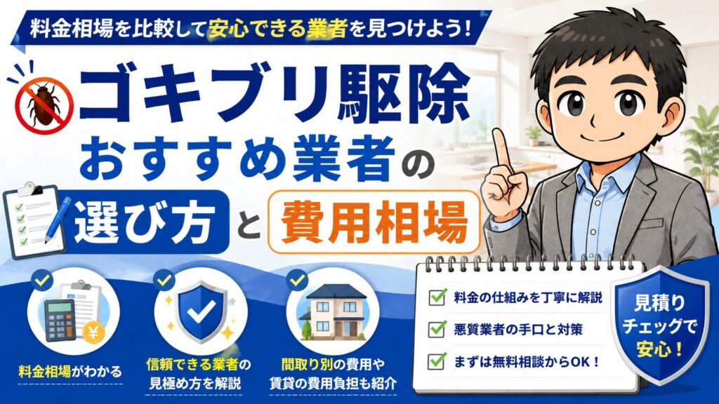 ゴキブリ駆除おすすめ業者