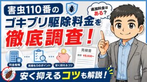 害虫110番のゴキブリ駆除料金を徹底調査