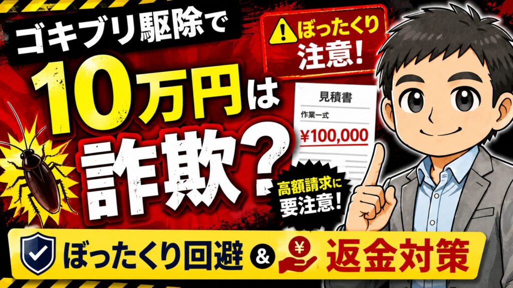 ゴキブリ駆除で10万円は詐欺