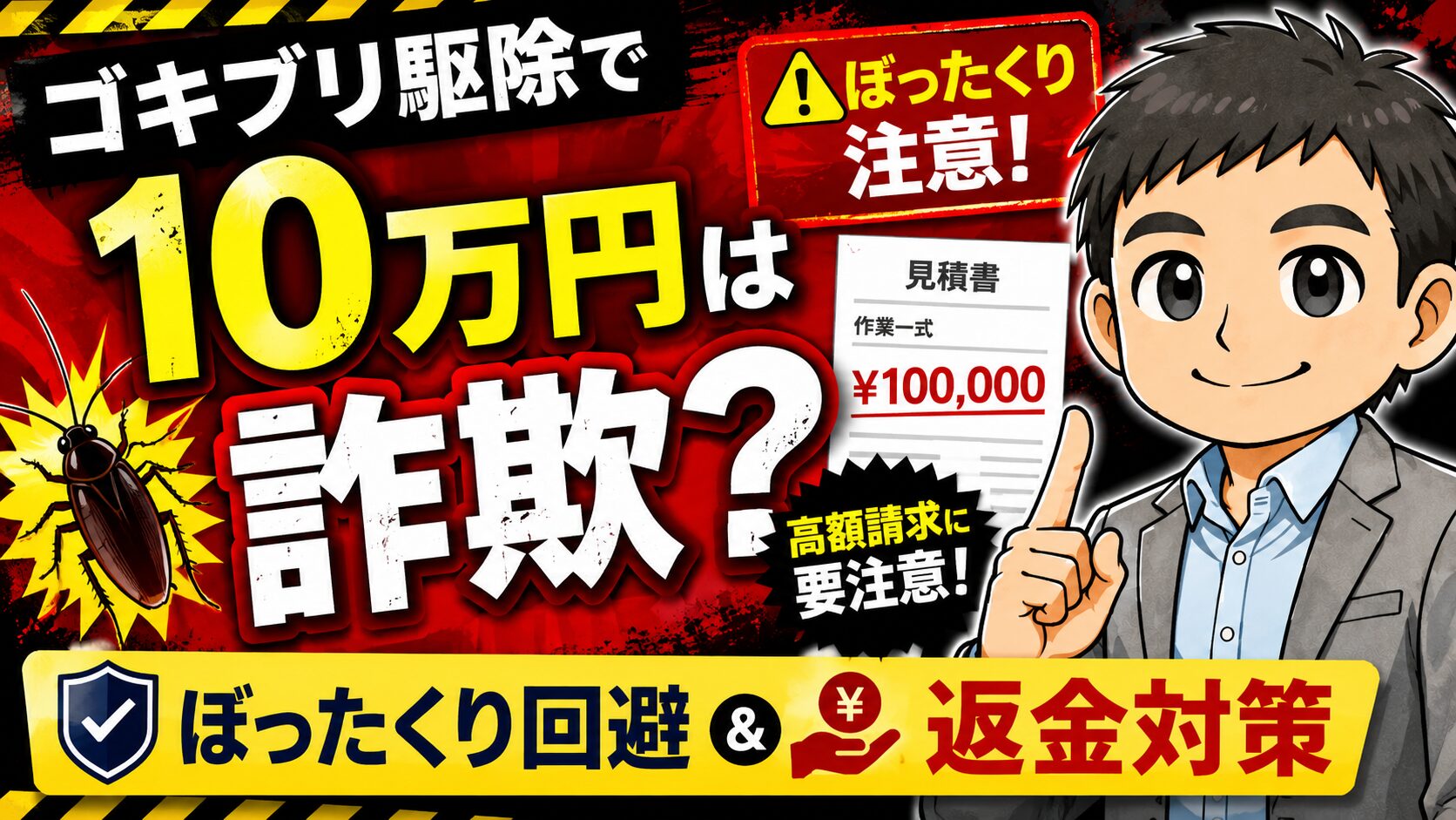 ゴキブリ駆除で10万円は詐欺