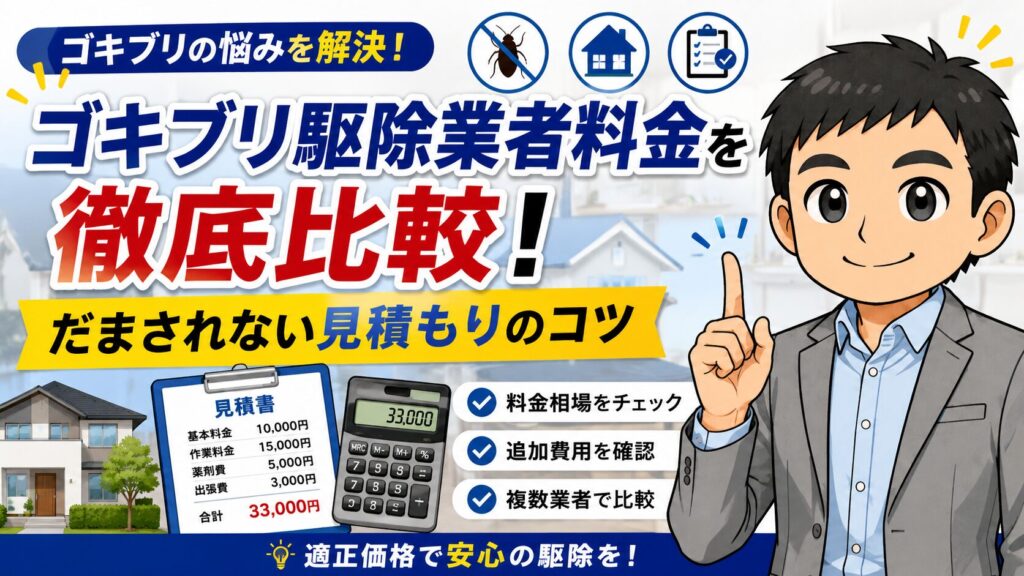 ゴキブリ駆除業者料金を徹底比較