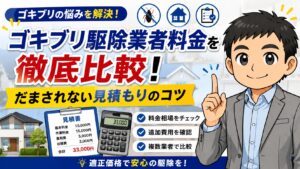 ゴキブリ駆除業者料金を徹底比較