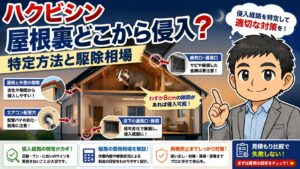 ハクビシン屋根裏どこから侵入