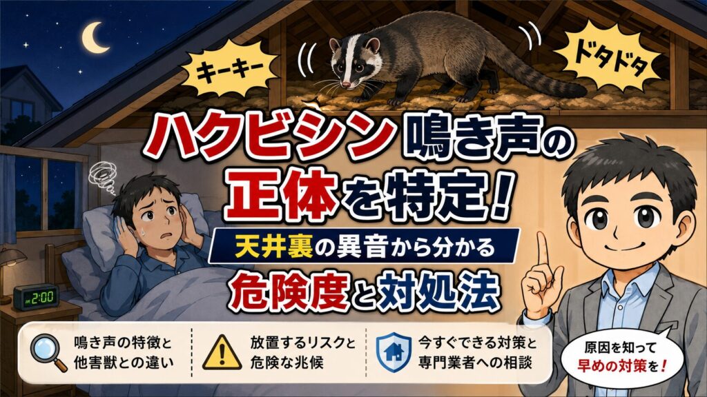 ハクビシン鳴き声の正体を特定