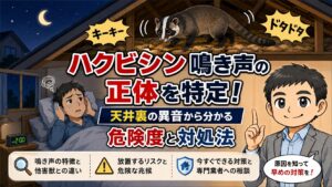ハクビシン鳴き声の正体を特定