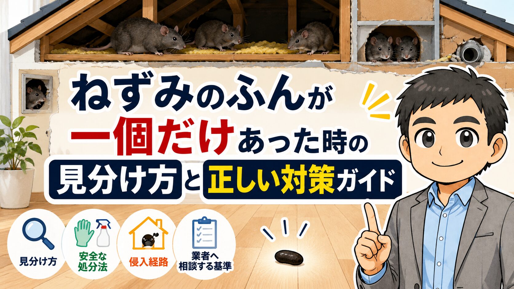 ねずみのふんが一個だけあった時